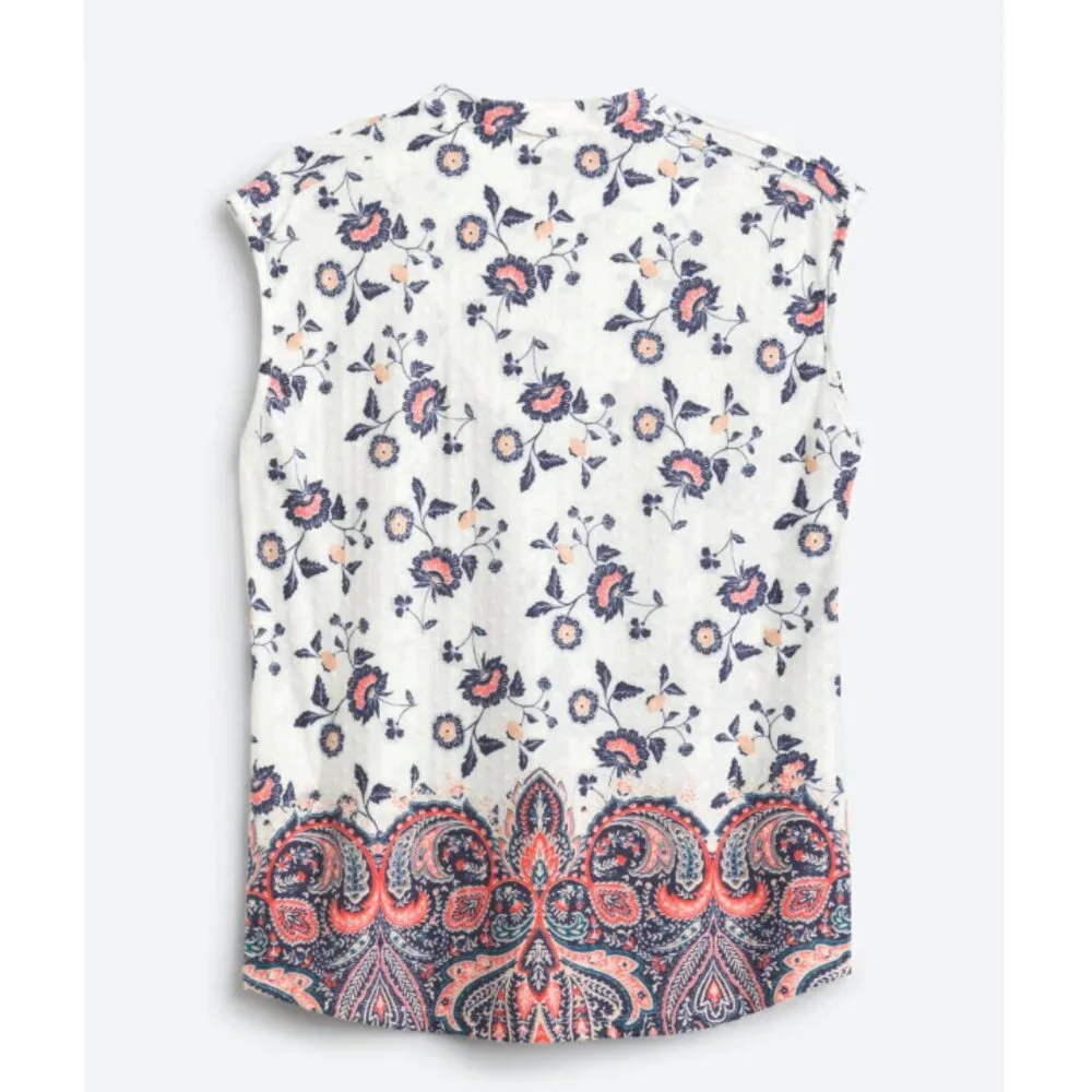 Daniel Rainn Caleena Pleated Shoulder Crochet Detail Knit Top Size Large Shirt - Picture 2 of 8